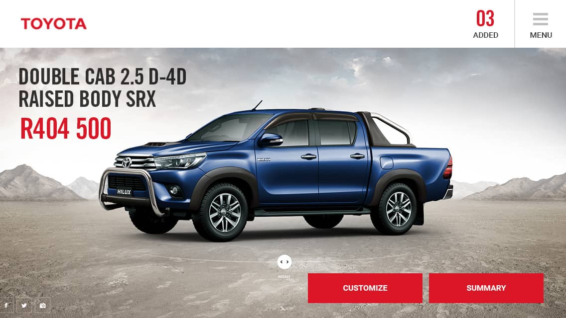 configurator mobile screen